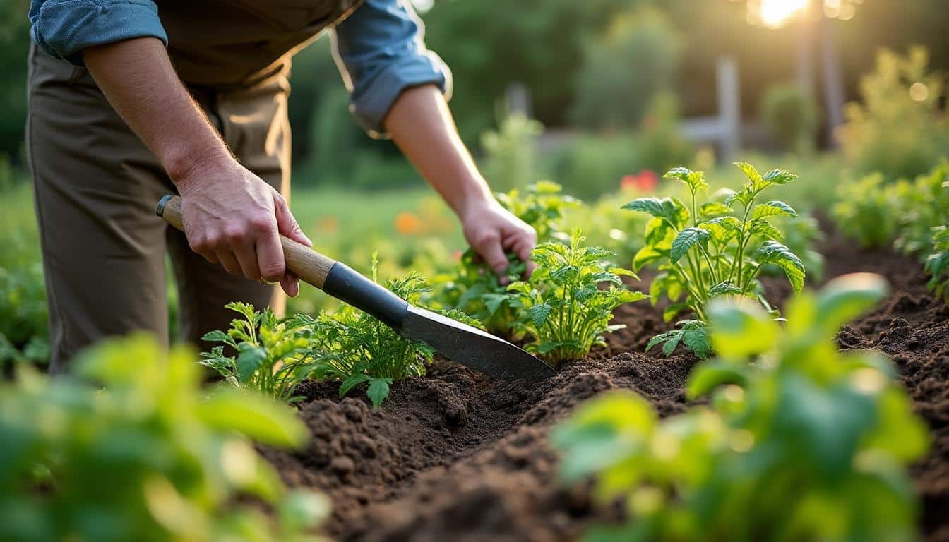 Astuces pour enlever les mauvaises herbes au potager avec un sarcloir