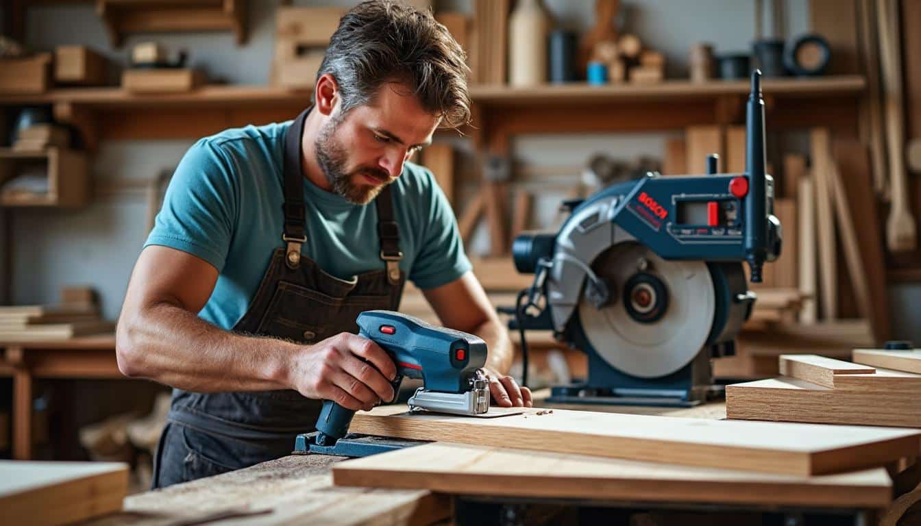 Illustration: Comprendre l’usage et les spécificités de la scie à onglet Bosch