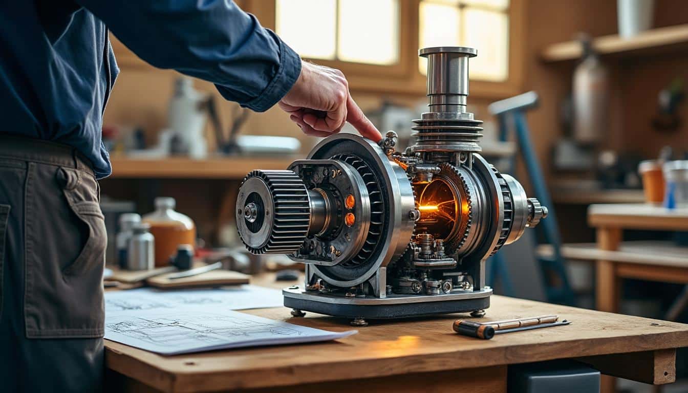 Illustration: Comprendre le fonctionnement et les composants d’une scie circulaire thermique