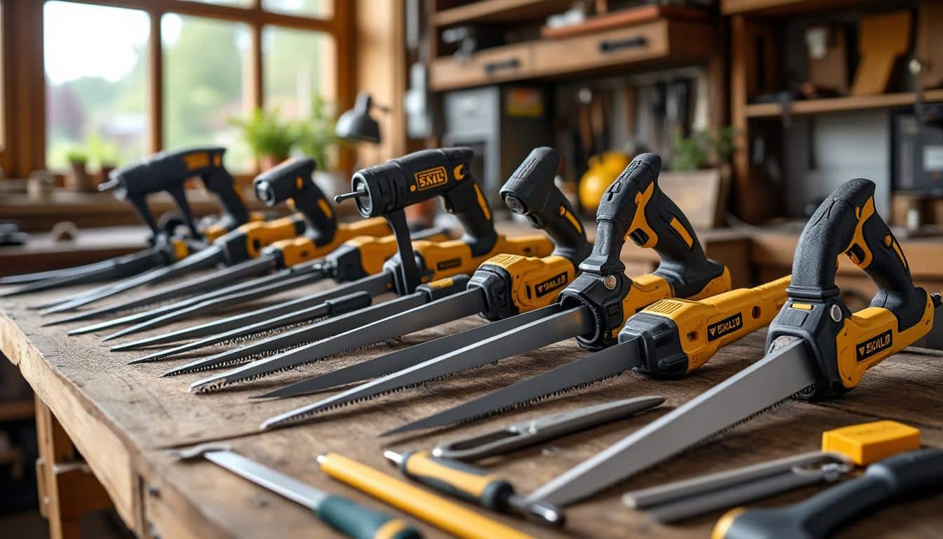 Illustration: Les modèles phares de la scie sabre Skil et leurs caractéristiques techniques