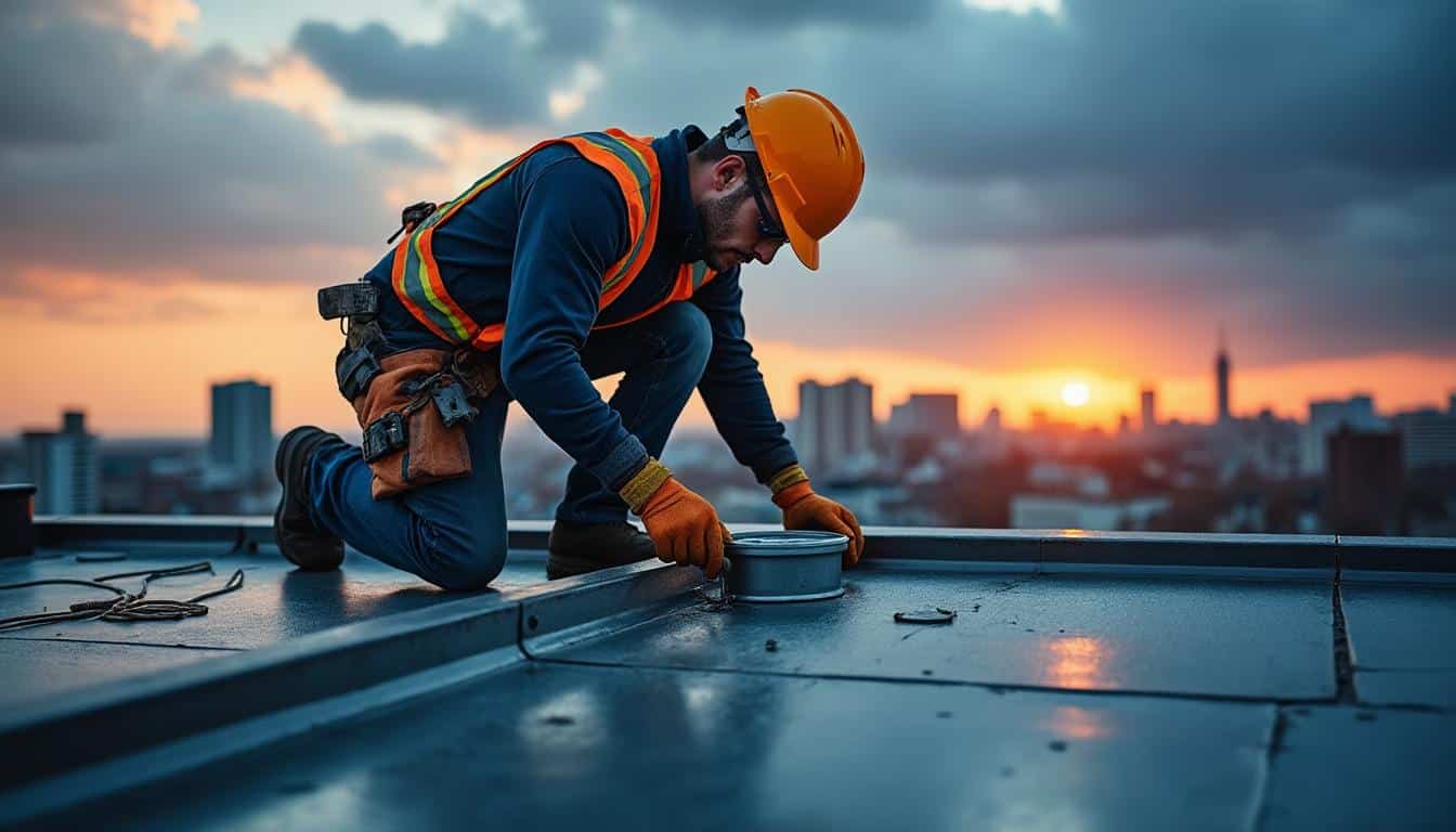 Illustration: Comprendre le rôle essentiel du potelet d'ancrage sur une toiture terrasse