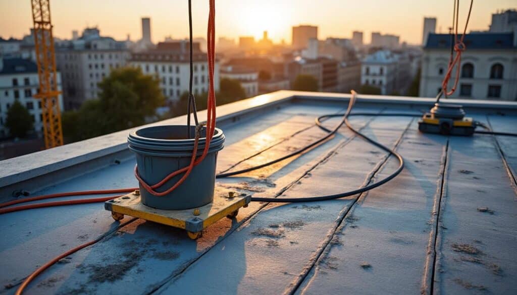 Potelet d'ancrage en toiture terrasse : sécurité et installation