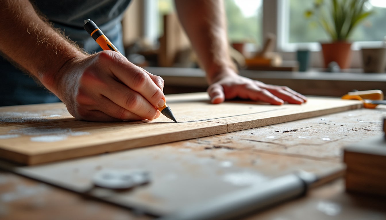 Comment couper un plan de travail stratifié : guide précis et astuces