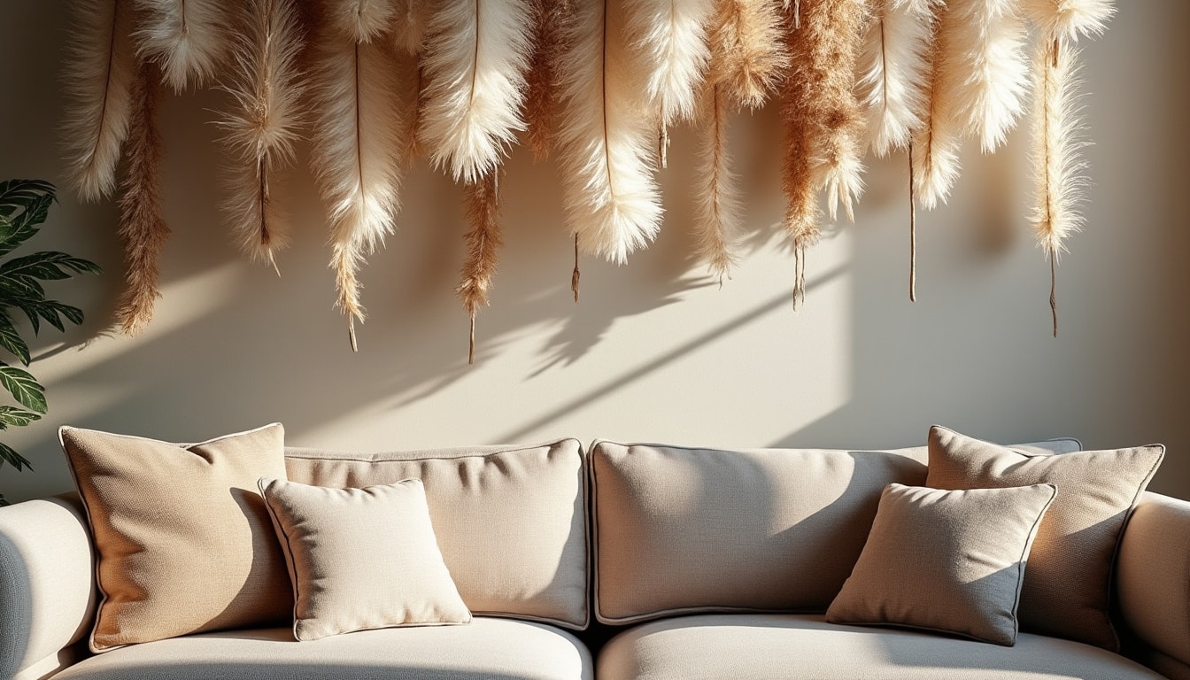 Décoration murale avec des plumes : élégance et légèreté