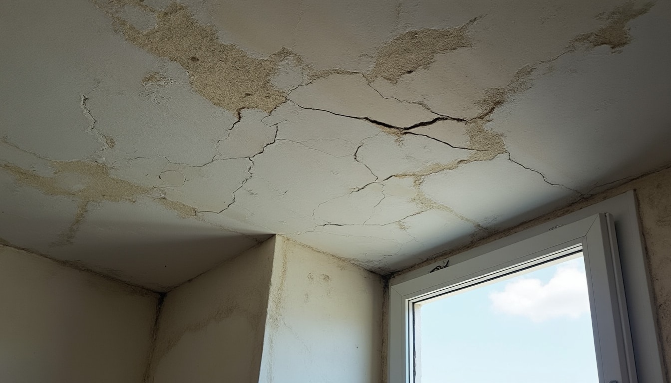 Illustration: Comment reconnaître et différencier les fissures sur un plafond en plâtre ?