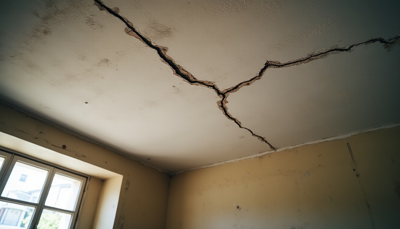 Fissure plafond plâtre : causes principales et solutions efficaces